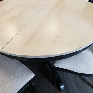 46 inch Round Table in Anchor by Silk Mineral Paint and Sawmill Gravy by Dixie Belle Paint