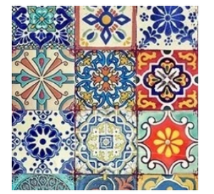 Colorful Tiles Premium Rice Decoupage Paper - Belles And Whistles