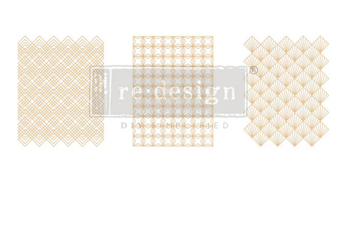 Golden Art Deco  - Redesign with Prima Decor Middy Transfer
