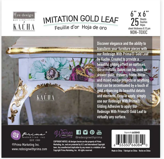 Redesign Gold Leaf Kacha ReDesign by Prima Dove and Arrow