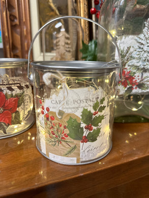Christmas Paint Can Box with Lights