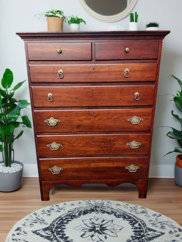 Available to Customize - Solid Cherry Wood Tall Boy Dresser