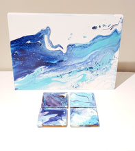 Private Party for Jennifer - Paint Pouring Fluid Art- Your Choice - Create 4 Coaster / Canvas Art/ Round Canvas/ Round Tray