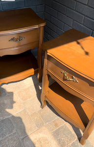 Set of 2 French Provincial Nightstands painted in Paperie White by Melange ONE