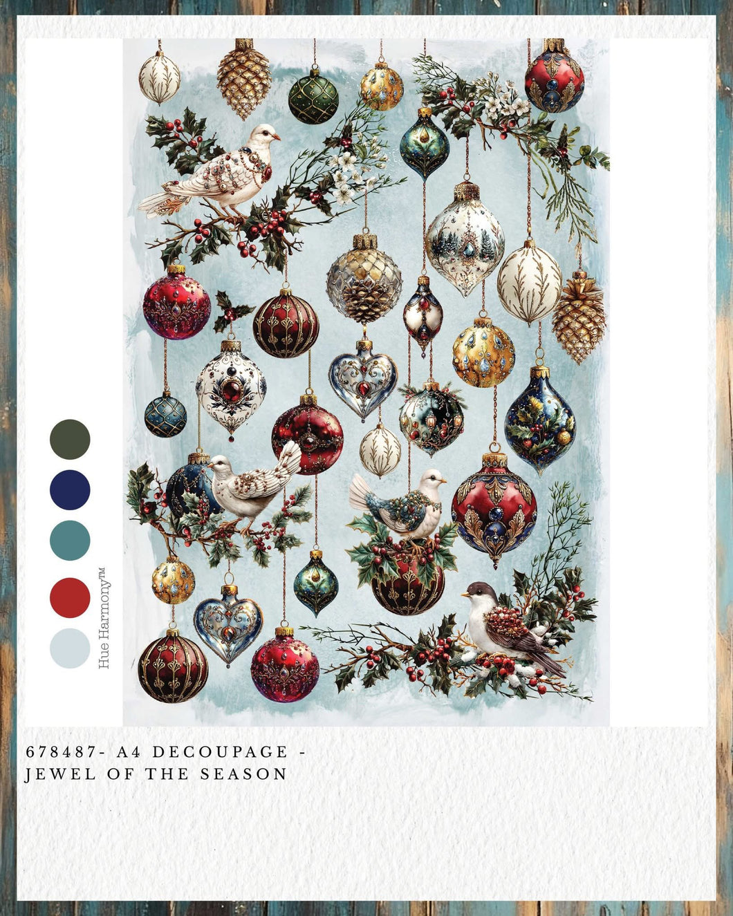 Jewel Of The Season Christmas Decoupage Paper – A4 Redesign by Prima  Decoupage Paper Q4 2025