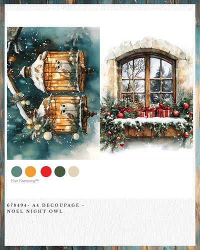 Noel Night Owl Christmas Decoupage Paper – A4 Redesign by Prima  Decoupage Paper Q4 2025