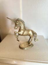 Vintage Brass Unicorn Figurine
