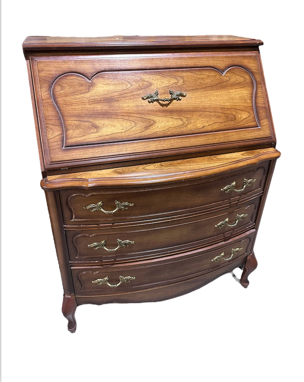 AVAILBABLE TO CUSTOMIZE French Provincial Secretary Desk with Dresser Drawers