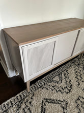 Vintage MCM Credenza Tv Unit Buffet Refinished  with Wood Top and Base - DEPOSIT For Suzan