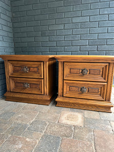 Available to customize -  Set of 2 Solid Wood Nightstands