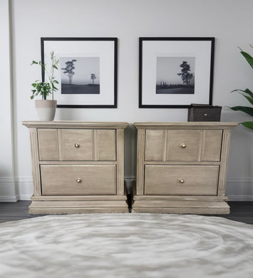 Set of 2 Pottery Barn Sausalito Inspired Nightstands with Two drawers