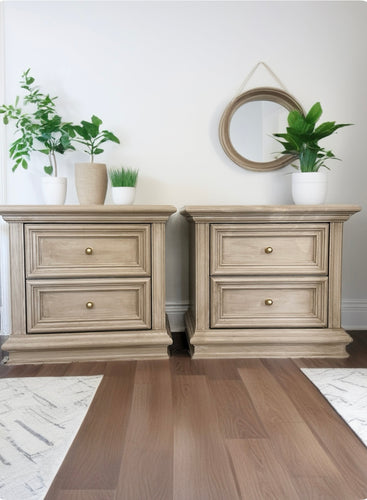 Set of 2 Pottery Barn Sausalito Inspired Nightstands with Two drawers