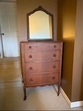 Vintage Modern Style Dresser Painted in Jet Black with Walnut Top