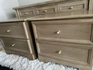 Set of 2 Pottery Barn Sausality Inspired Nightstands with Trimmed drawers