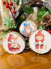 Animal Ornaments - Hand Painted & Decoupaged- Sold Individually