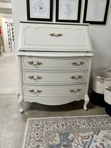 White French Provincial Secretary Desk with Dresser Drawers