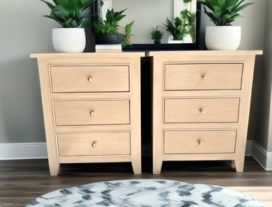 Set of 2 Pottery Barn Sausalito Inspired Nightstands with Three drawers