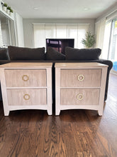 Set of 2 Night Stands with Fluted Drawers in Taupe by Melange ONE