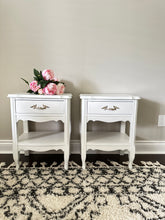 Set of 2 French Provincial Nightstands painted in Antique Villa OHE