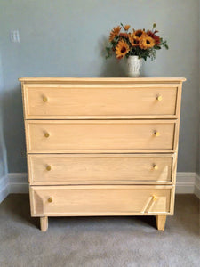 MCM Style Tall Dresser - Raw Wood Finish