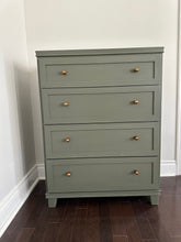 Tall MCM Mid Century Modern Dresser in Dark Forest Green by Wise Owl OHE