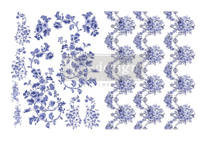Azure Florals II - H2O Petite Decor Transfer - Redesign with Prima Decor Transfer