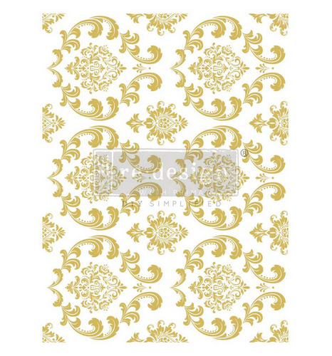 Kacha - House of Damask - Gold Foil - Redesign with Prima Decor Transfer