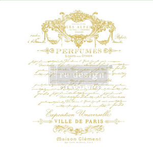 Kacha - Perfume Notes - Gold Foil - Redesign with Prima Decor Transfer