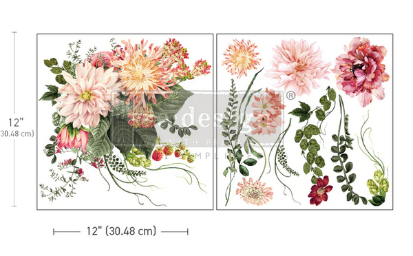 My Favorite Dahlia - Redesign with Prima Decor Maxi Transfer