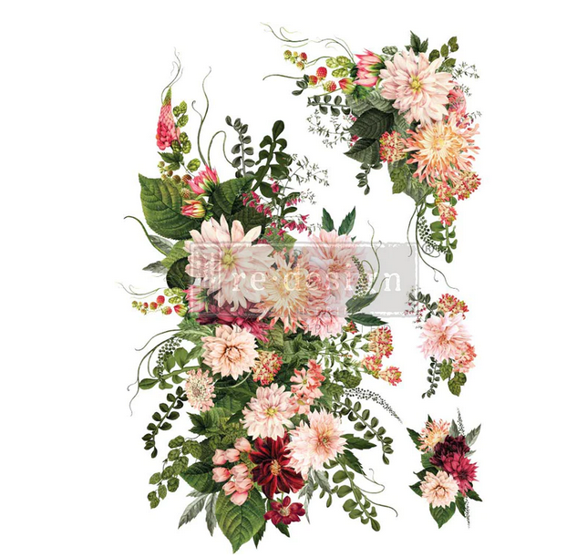 Dahlia Forever - Redesign with Prima Decor Transfer