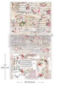 Shabby Chic Sheets - Redesign with Prima Decor Decoupage Tissue Paper