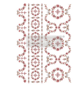 Flower Garland -Annie Sloan - Redesign with Prima Decor Transfer