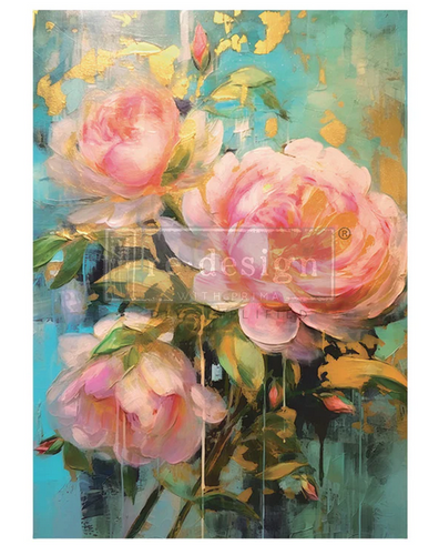 Bold Blooms - Redesign with Prima Decor Decoupage Paper A1