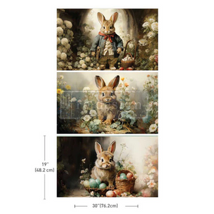 Dreamy Bunnies - Easter Paper- Redesign with Prima Decor Decoupage Tissue Paper