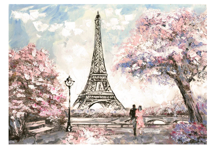 Spring Time in Paris -  Premium Rice Decoupage Paper A3 - Belles And Whistles