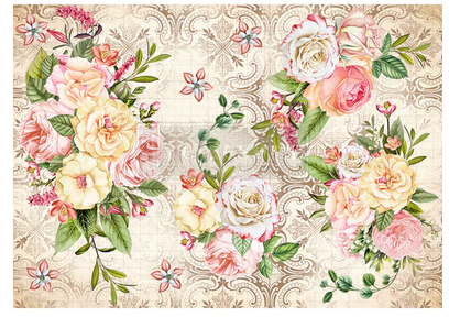 Amiable Roses - Redesign with Prima Decor Decoupage Rice Paper