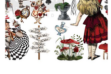 Enchanted Fantacy - Alice in Wonderland - Redesign with Prima Large Decor Transfer