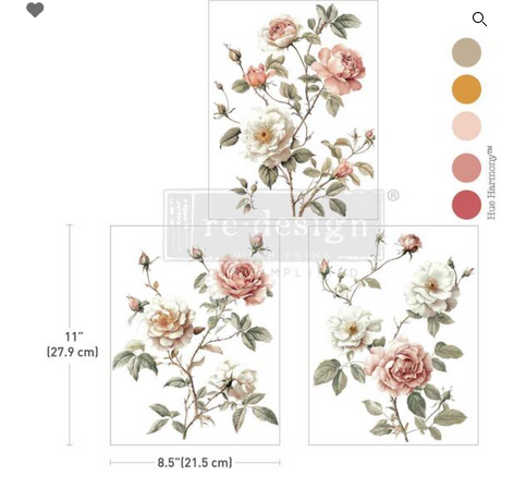 Creamy Blush Blooms- Redesign with Prima Decor Middy Transfer Q2 2025 Release