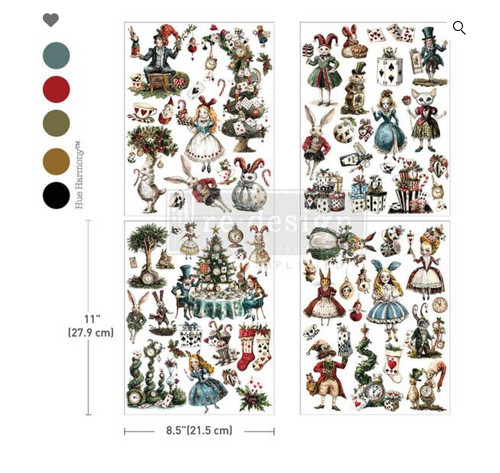Whimsical Holiday Dreams -Alice in Wonderland - Redesign with Prima Decor Middy Transfer Q3 2025 Release Christmas