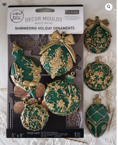 Shimmering Holiday Ornaments Christmas DIY Mold ReDesign by Prima Decor Mould Chocolate Mould Resin Mould Furniture Flip  Mould Q3 2025 (Copy)
