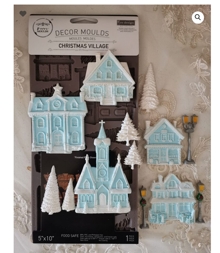 Christmas Village Houses Ornament  Christmas DIY Tree Mold ReDesign by Prima Decor Mould Chocolate Mould Resin Furniture Flip Mould Q3 2025