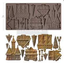 Christmas Village Houses Ornament  Christmas DIY Tree Mold ReDesign by Prima Decor Mould Chocolate Mould Resin Furniture Flip Mould Q3 2025