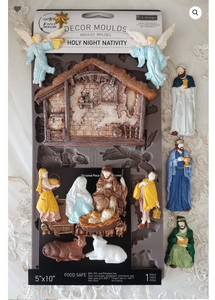 Holy Night Nativity Ornament Christmas DIY Tree Mold ReDesign by Prima Decor Mould Chocolate Mould Resin Furniture Flip Mould Q3 2025