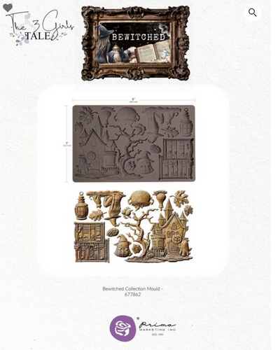 Bewitched Decor Mould Halloween Decor Mould Chocolate Mould Resin  Furniture Flip  Mould Q2 2025