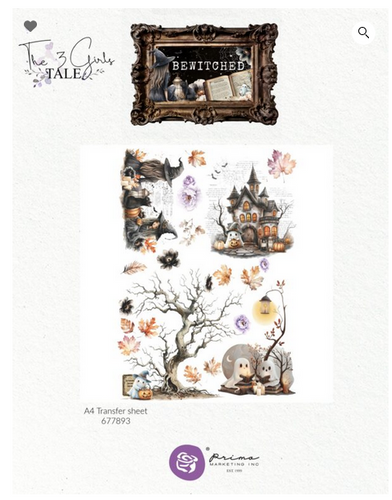 Bewitched Transfer A4 Redesign Decor Transfer Redesign by Prima  Floral Transfer DIY Furniture Image Transfer rub on image transfer Q3 2025