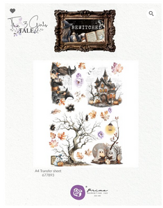 Bewitched Transfer A4 Redesign Decor Transfer Redesign by Prima  Floral Transfer DIY Furniture Image Transfer rub on image transfer Q3 2025