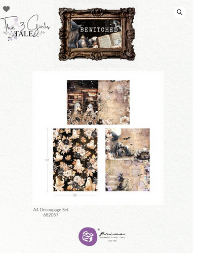 Bewitched Decoupage Paper – A4 Redesign by Prima  Decoupage Paper Q3 2025