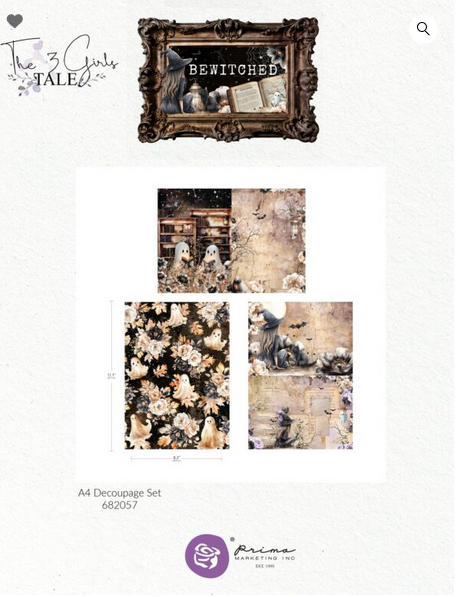 Bewitched Decoupage Paper – A4 Redesign by Prima  Decoupage Paper Q3 2025