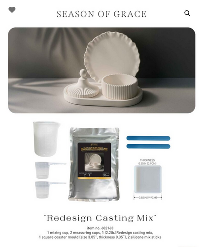 Redesign Casting Mix Kit - Perfect for Silicon Moulds