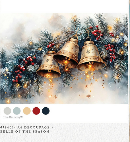 Belle of the Season Decoupage Paper – A4 Redesign by Prima  Decoupage Paper Q4 2025